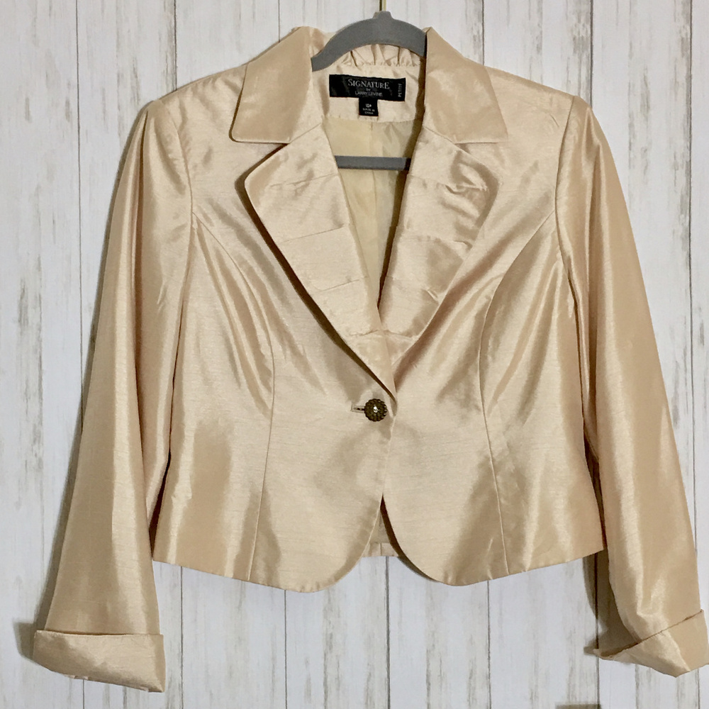 Signature Larry Levine Champagne Suit Jacket